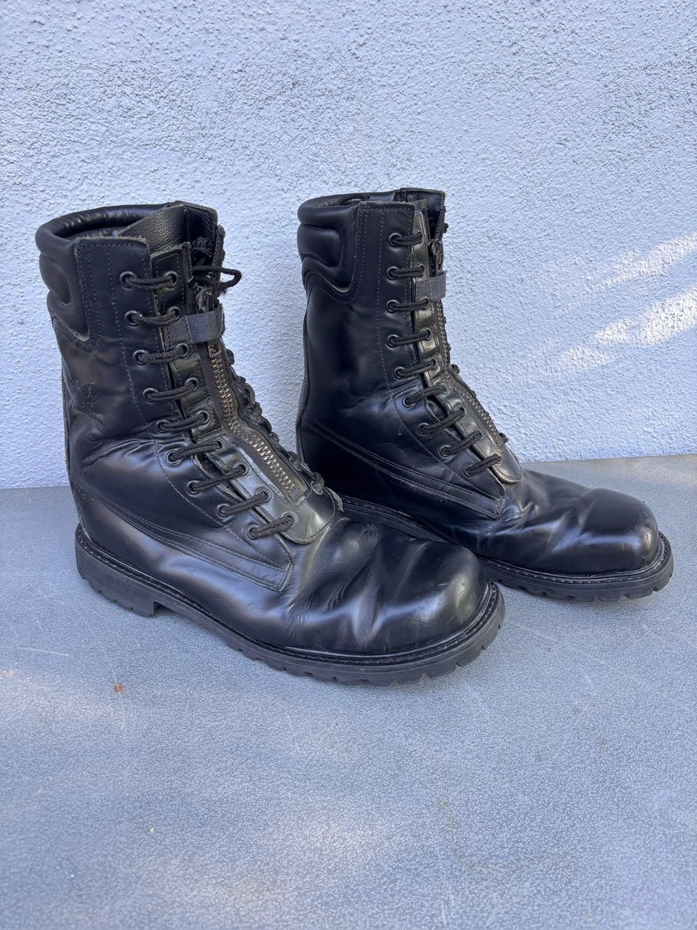All American Boot MFG Black Fire Fighter Steel Toe Boots Mens 11D Style 401